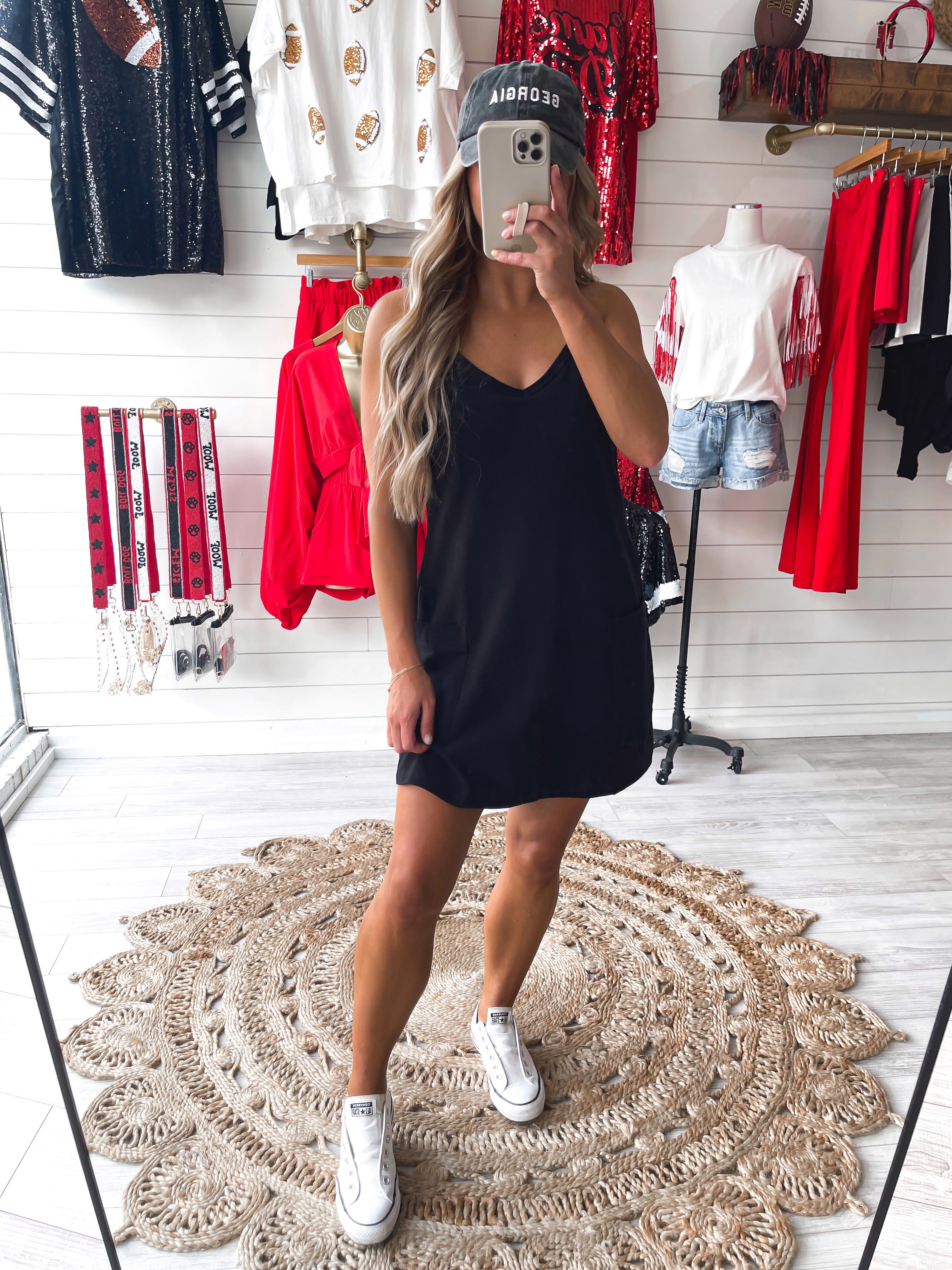 Checking In Romper in Black